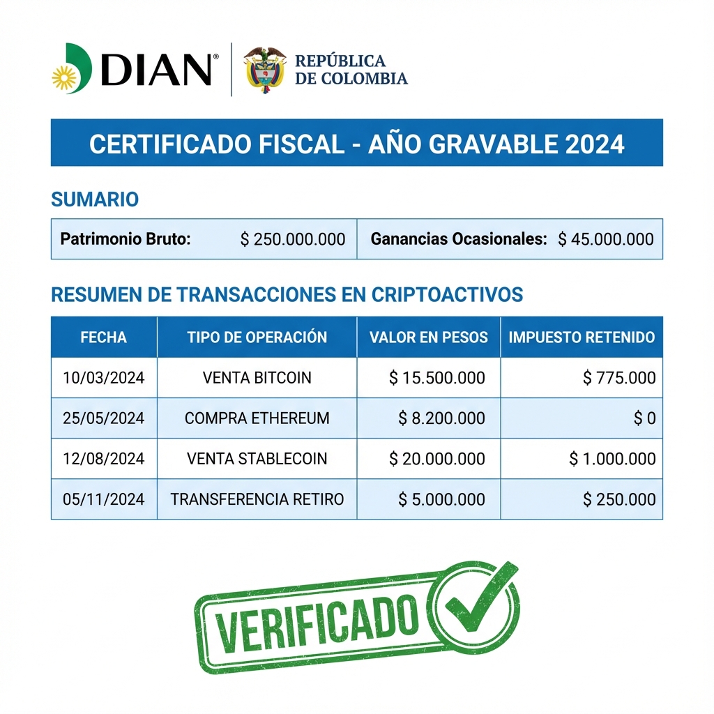 Certificado Fiscal DIAN