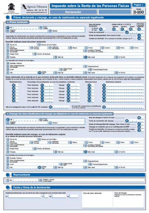 Modelo 100 IRPF
