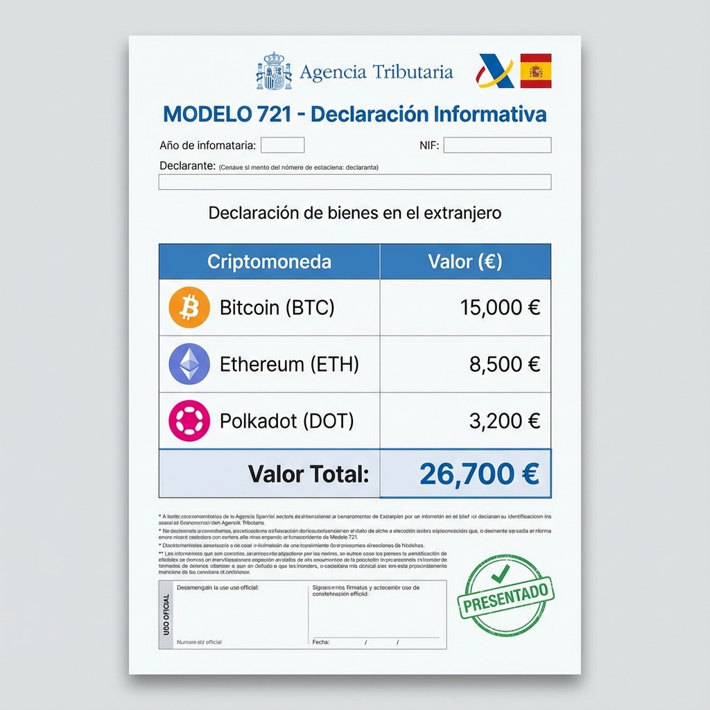 Modelo 721 Declaración Criptomonedas